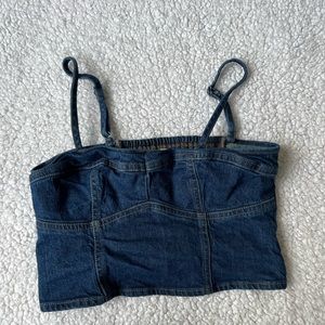 Blue Jean Corset Top